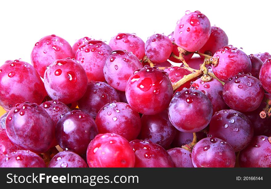 Image of red grape background with water drops. Image of red grape background with water drops