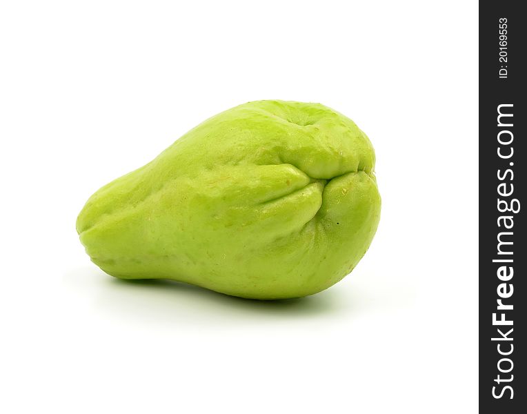 Chayote isolated on white background. Chayote isolated on white background