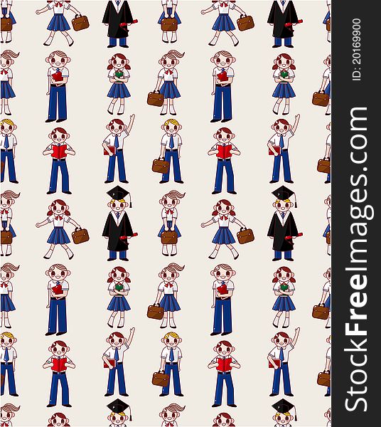 Seamless Student Pattern