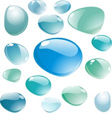 Blue Bubbles Background. Vector Stock Images