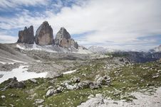 Italian Dolomites - Tre Cime, Mountain Landscape Royalty Free Stock Photo Italian Dolomites - Tre Cime, Mountain Landscape Royalty Free Stock Photo