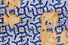 Broken Tiled Wall Royalty Free Stock Photos Broken Tiled Wall Royalty Free Stock Photos