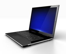 Notebook With Blue Screen Stock Images Notebook With Blue Screen Stock Images