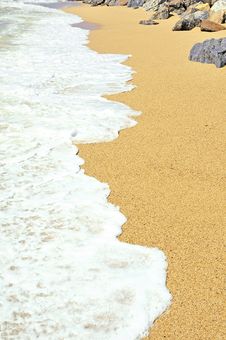 The Wave On A Seashore Stock Images
