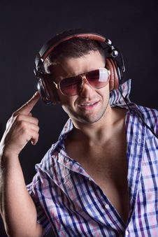 Young Man Is Listening Music Royalty Free Stock Photos Young Man Is Listening Music Royalty Free Stock Photos