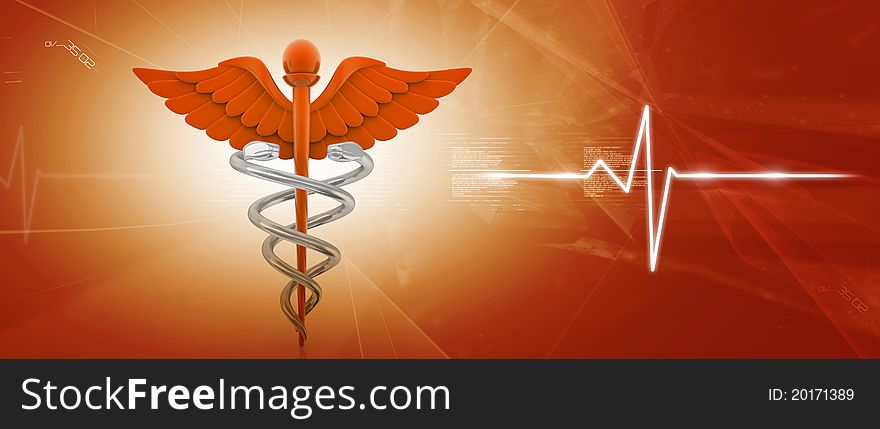 Digital illustration of Symbol of medicine