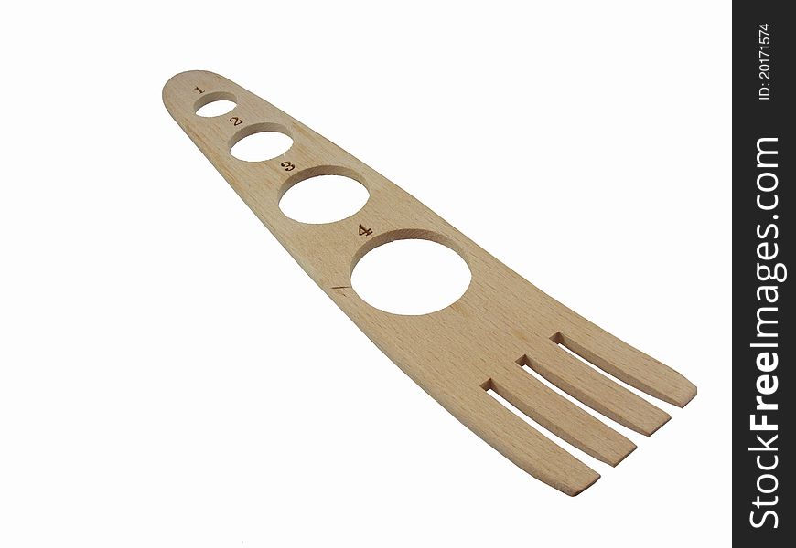 Spaghetti spatula with measurements isolated