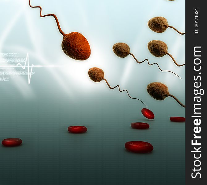Digital illustration of Sperm cells