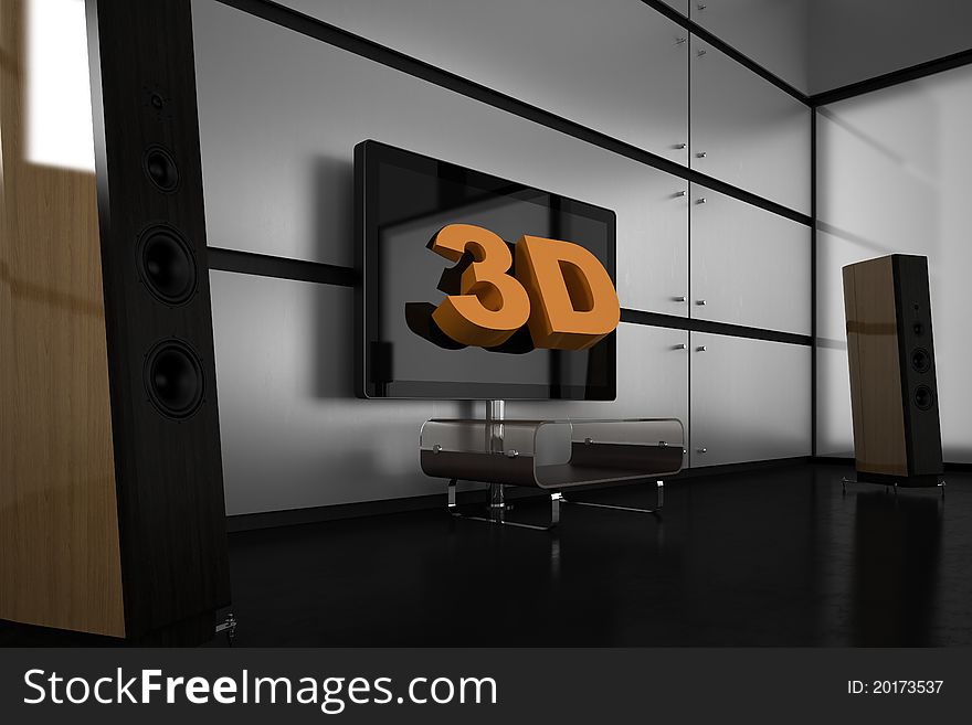 Home theater with stereoscopic effects