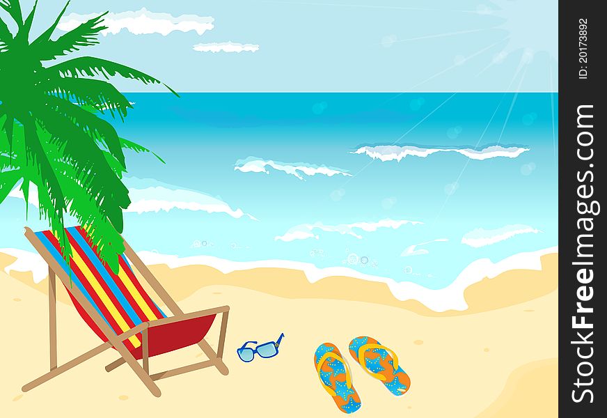 Vector illustration of beach background