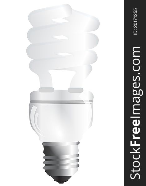 Vector illustration of energy saving bulb