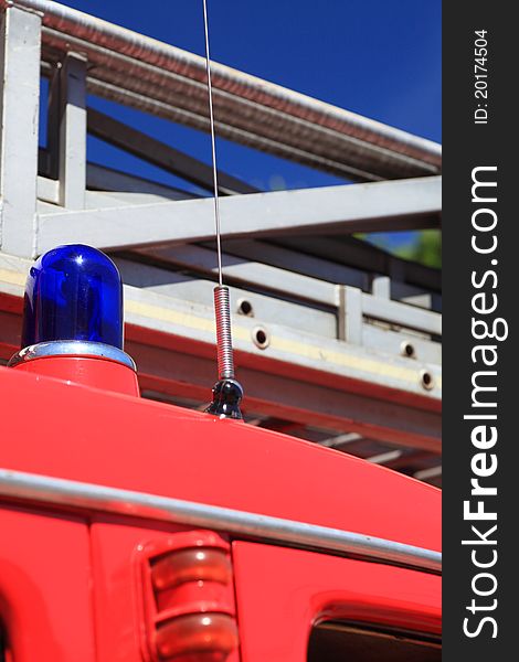 Ladder of a fire truck