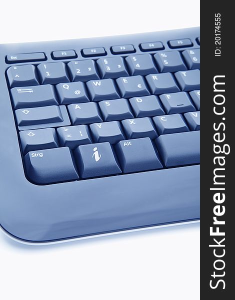 Close-up of a keyboard on white background. Close-up of a keyboard on white background