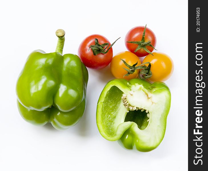 Bell pepper and mini tomato