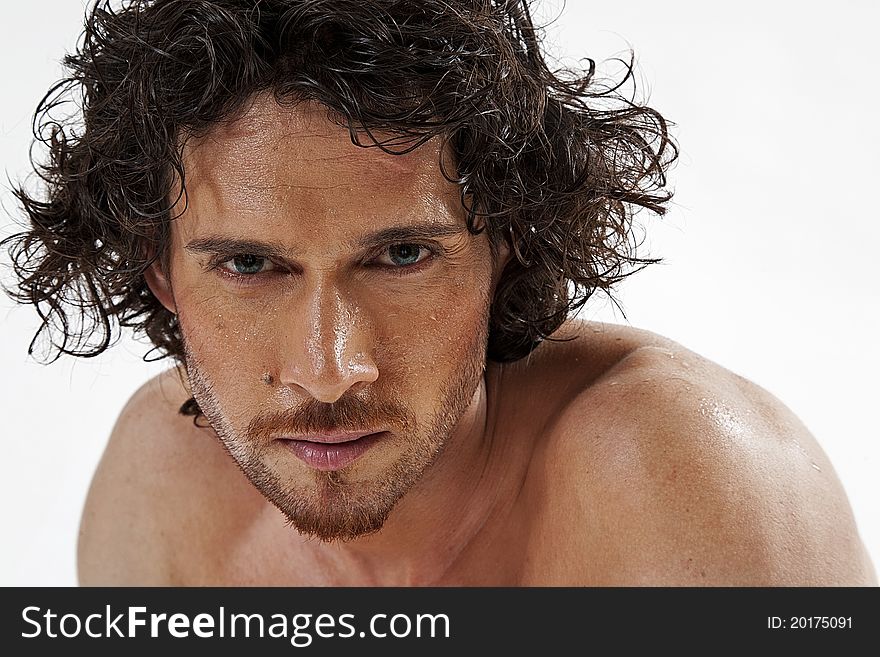 Semi Nude Portraits Of A Handsome Muscular Man