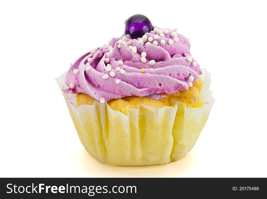 Cupcake is on white background