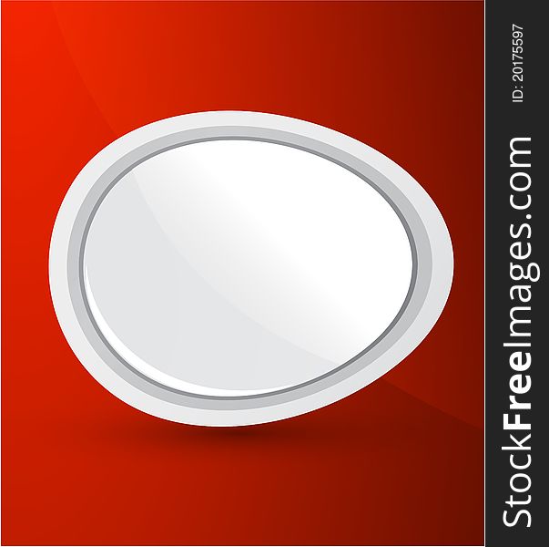 Silver Smooth Plate. Vector Background