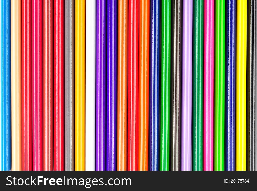 Closeup of color pencils colorful random Texture