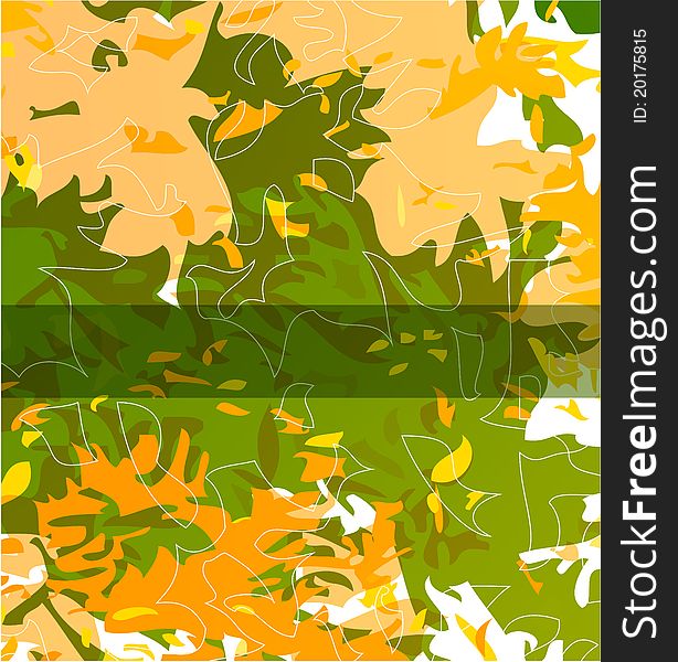 Vector Autumn Leaves Abstract Background