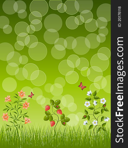 Abstract floral background. Vector illustration.