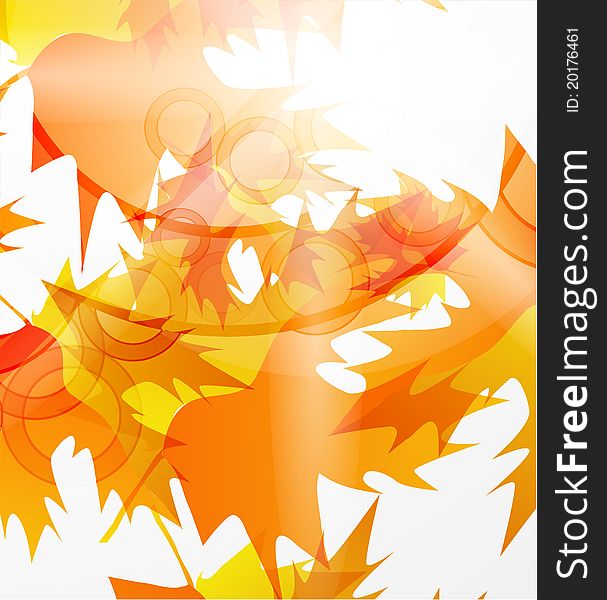 Vector Autumn Leaves Abstract Background