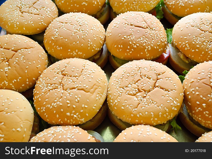 A hambergers mix for background. A hambergers mix for background