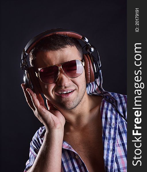 Happy Man Is Listening Music