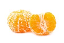 Tangerine Isolated On White Background Royalty Free Stock Photos
