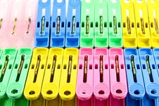 Colorful Clothes Pins Royalty Free Stock Photos