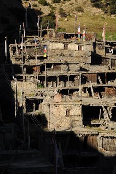 Tibetan Stone Village, Nepal Royalty Free Stock Image Tibetan Stone Village, Nepal Royalty Free Stock Image