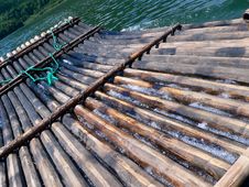 Bamboo Raft Stock Image