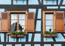 Windows Of Timber Framing House Stock Image Windows Of Timber Framing House Stock Image