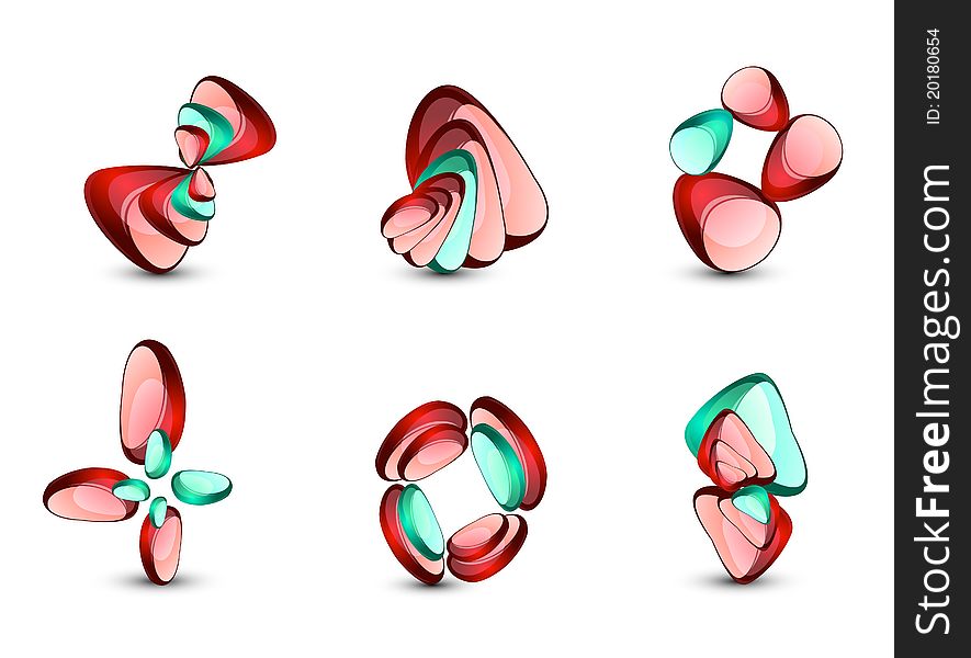 Abstract  Glass Shapes Background