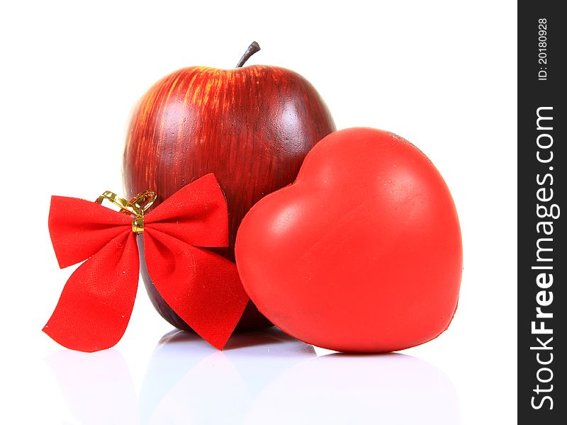 concept image showing good health with apple fruit. concept image showing good health with apple fruit.