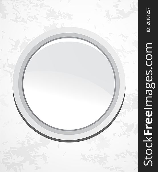 Silver Smooth Plate. Vector Background