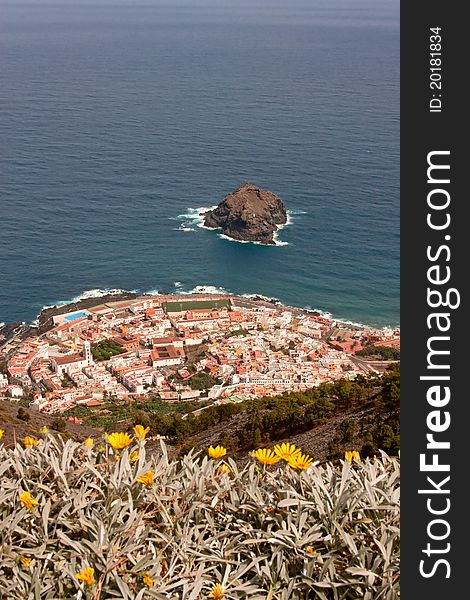 Birds Eye View of Garachico. Tenerife island.