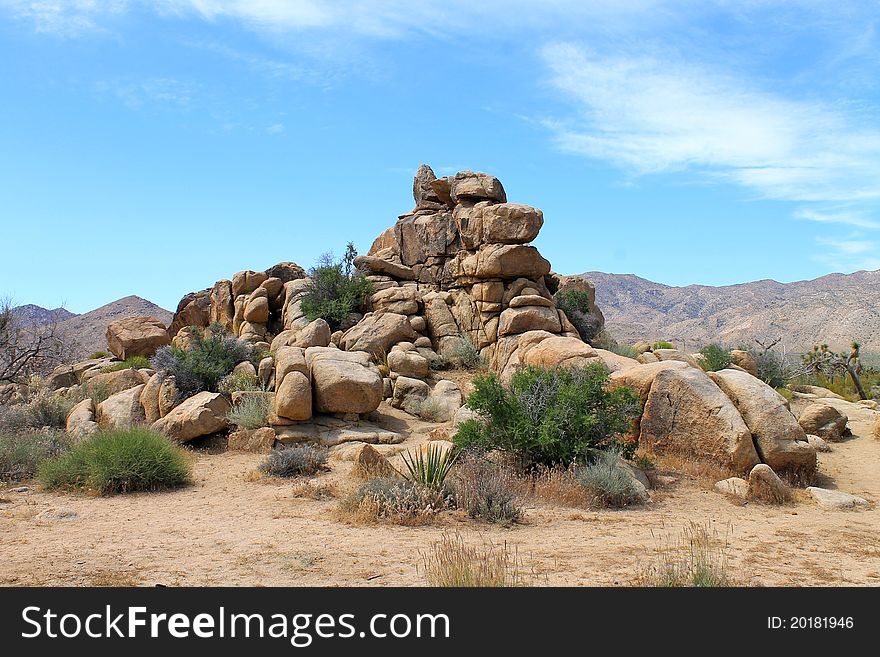 Rocks in the desert, NP Joshua tree California