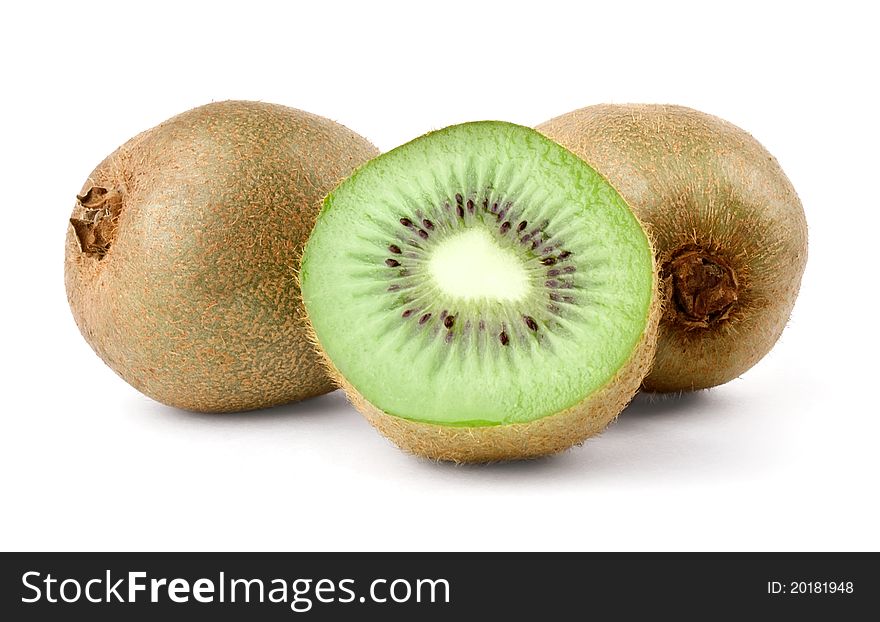 Two kiwi and half