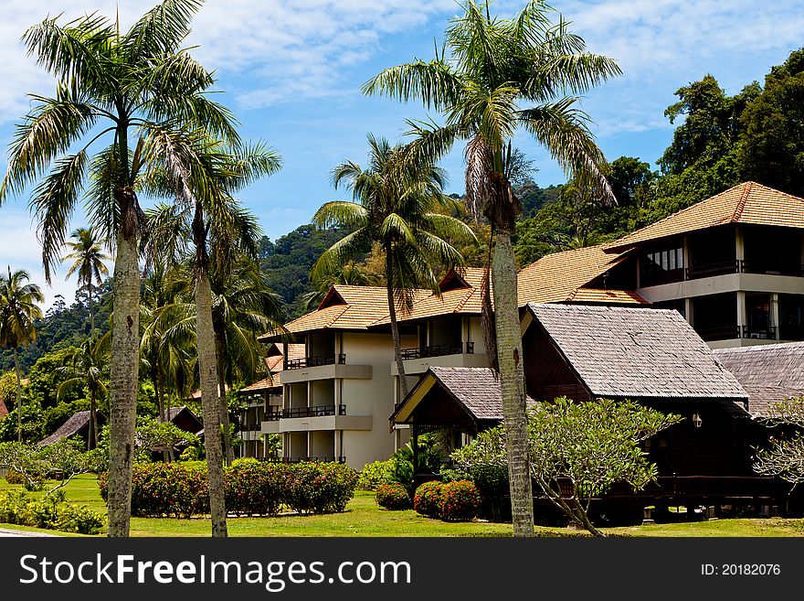 A luxury resort near a forest in Malaysia