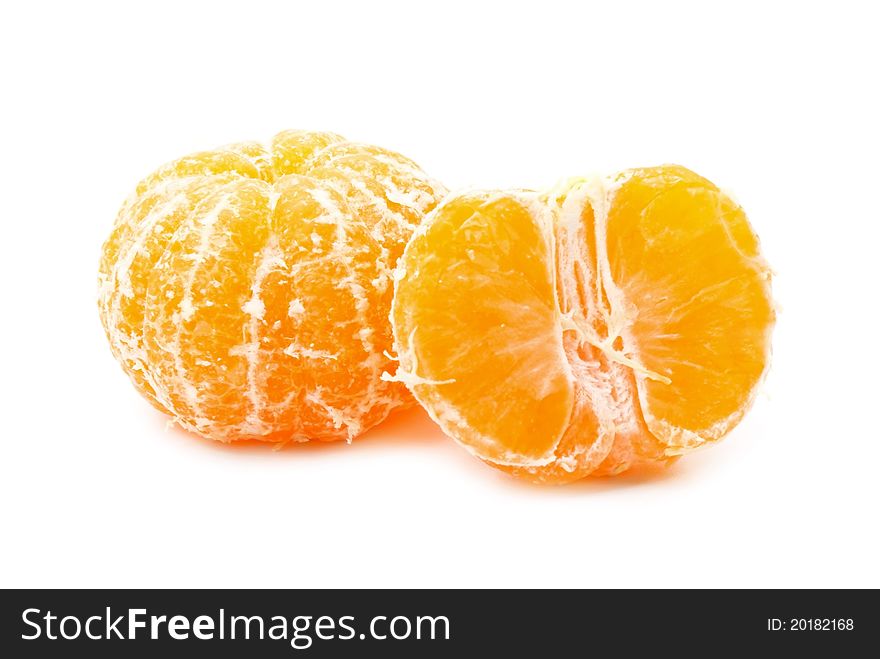 Sweet tangerine isolated on white background