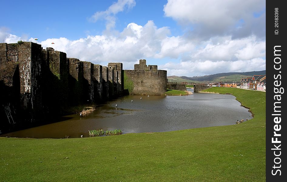 Ruins of Caerphilly Castle, Wales, United Kingdom. Ruins of Caerphilly Castle, Wales, United Kingdom