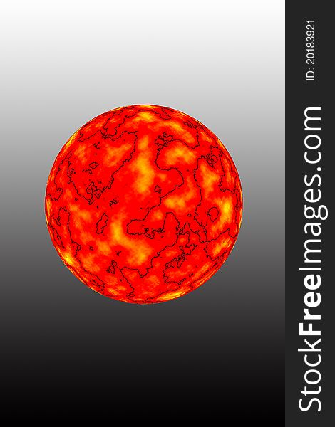 A vector illustration of the sun