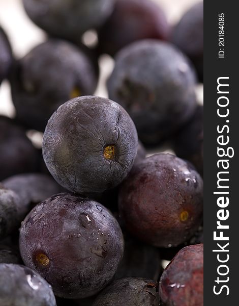 Fresh blueberries, macro lens shot, close up