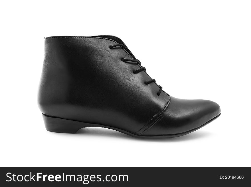 Black boot isolated on white