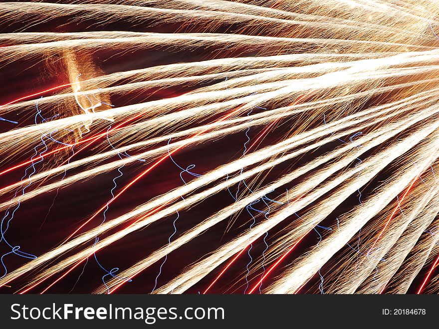 This is a picture taken at a fireworks show in south florida