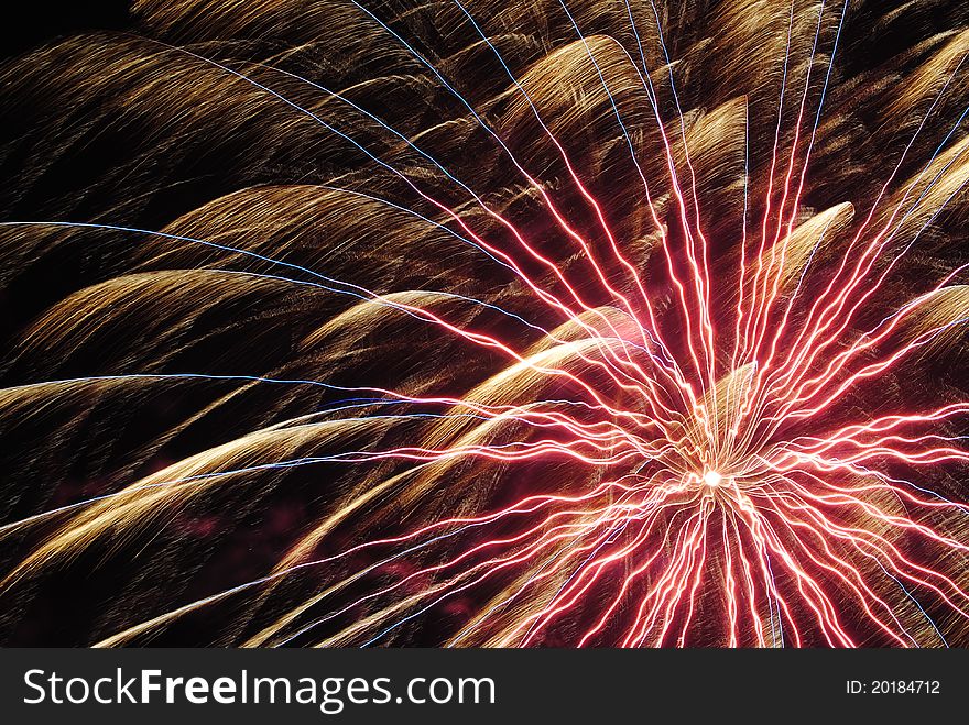 This is a picture taken at a fireworks show in south florida