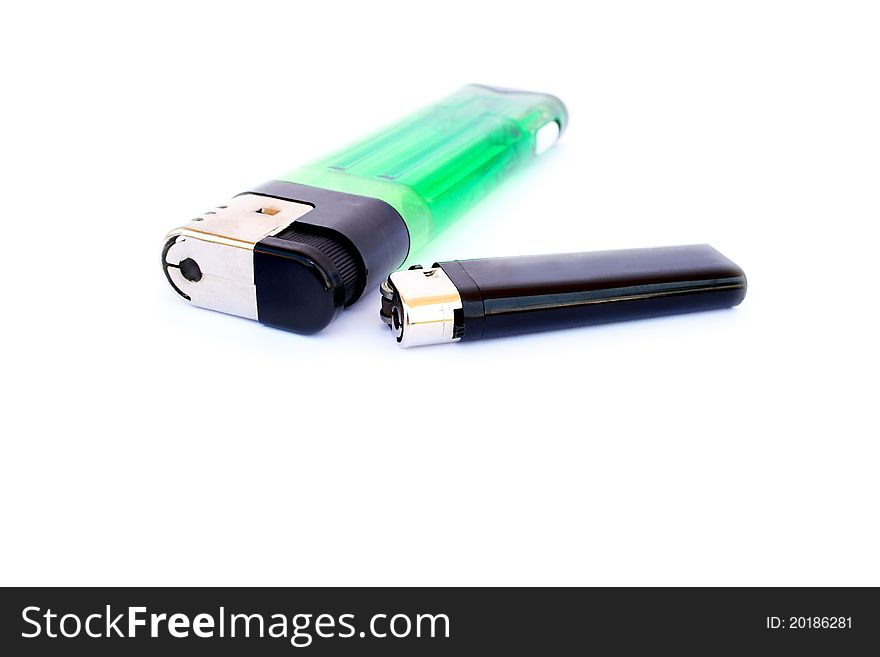 Lighters isolated on whte background.