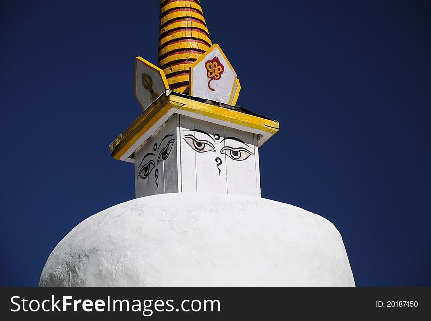 Buddha Eyes, old monastery, Nepal. Buddha Eyes, old monastery, Nepal