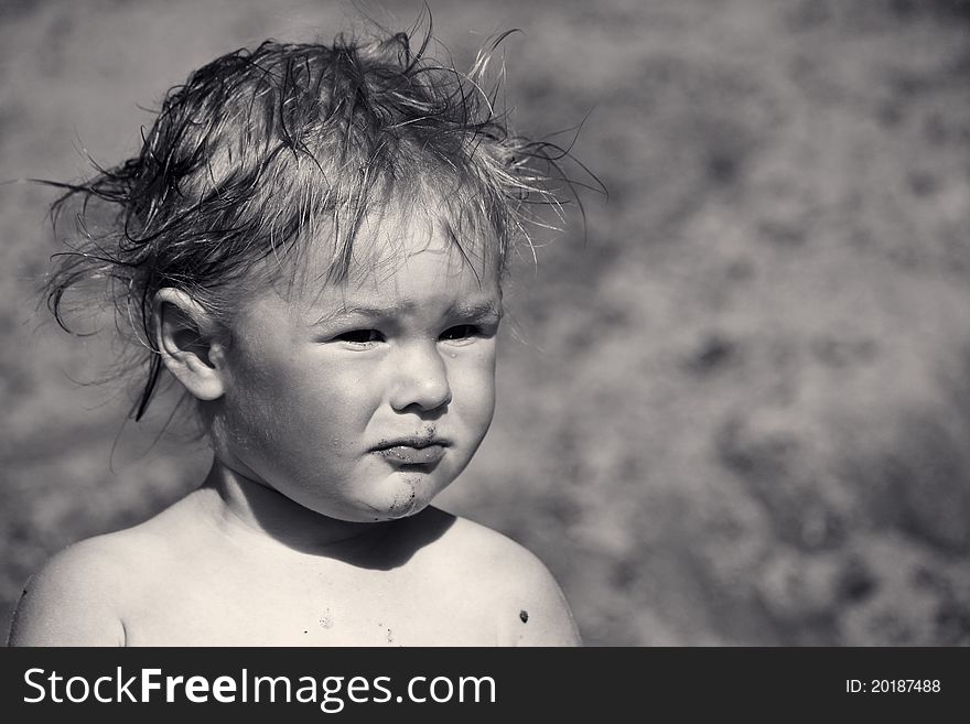 Close-up of cute beautiful small looking baby. Close-up of cute beautiful small looking baby