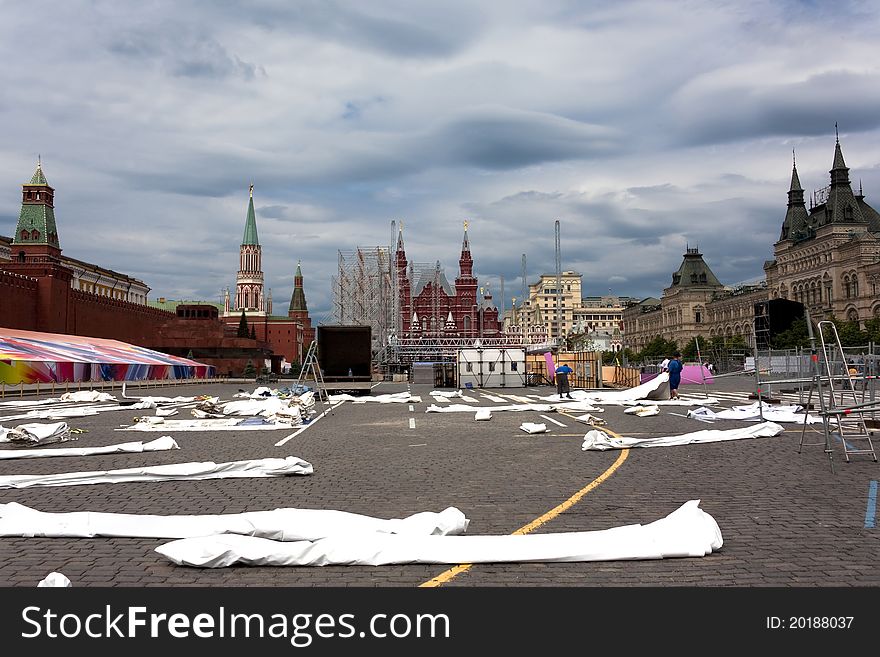After the big celebration in red square moscow